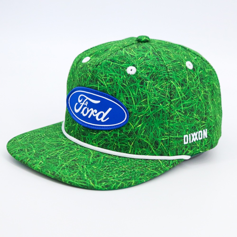Dixxon Flannel Co Ford Snapback Hat Mens OSFM Green Grass Print Rope Trucker Cap